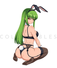 Load image into Gallery viewer, Bunny Green Hair Pizza Lover (LE PREORDER)